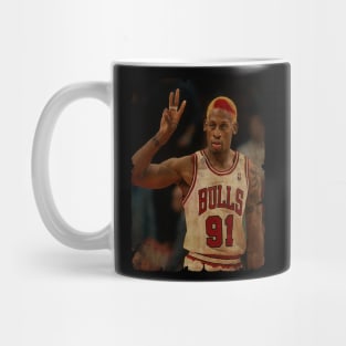 Vintage Three Finger Dennis Rodman Mug